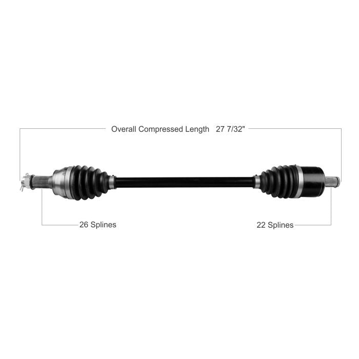 TYTANEUM Heavy Duty CV Axle for Polaris Front Left & Right - Part Number 813-0324