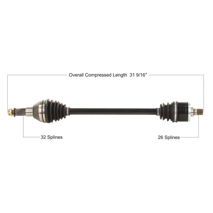 TYTANEUM Kawasaki Front Left OE Replacement CV Axle - Model KAW-7021