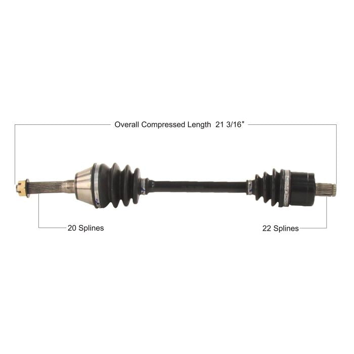 TYTANEUM POL-7085 OE Replacement Front CV Axle for Polaris, Left or Right