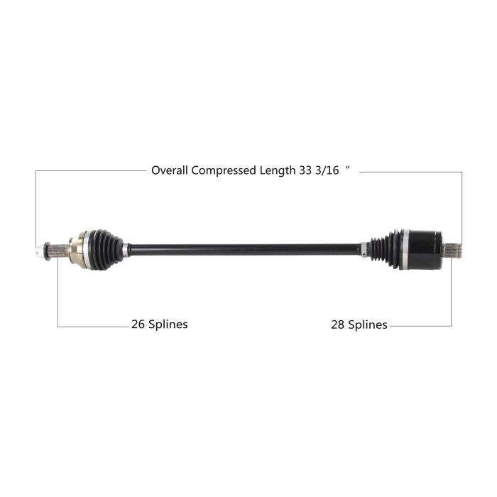 TYTANEUM Heavy Duty CV Axle for Polaris Rear Left/Right – Model POL-6083HD