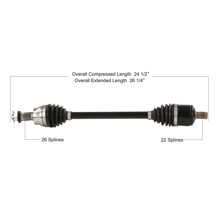 TYTANEUM POL-6090HD Heavy Duty CV Axle for Polaris Vehicles