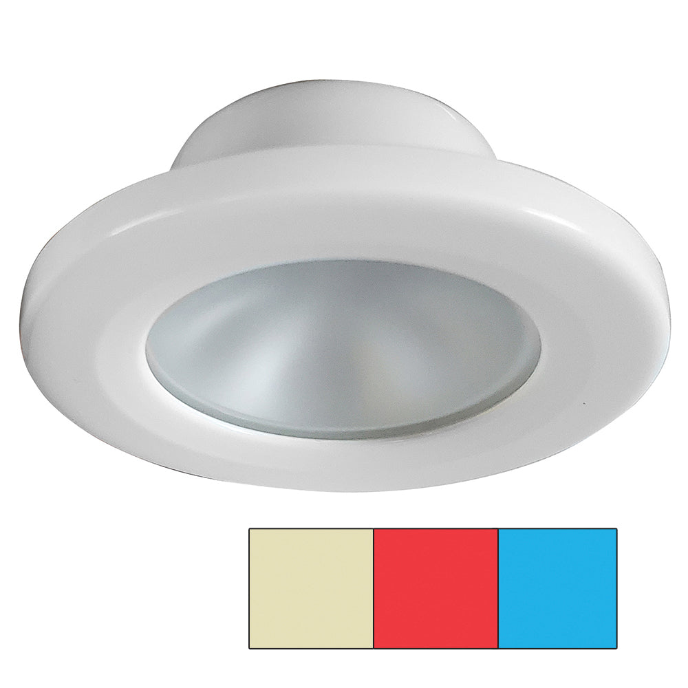 I2Systems Inc Apeiron A3120 Screw Mount Light - Red, Warm White & Blue - White Finish