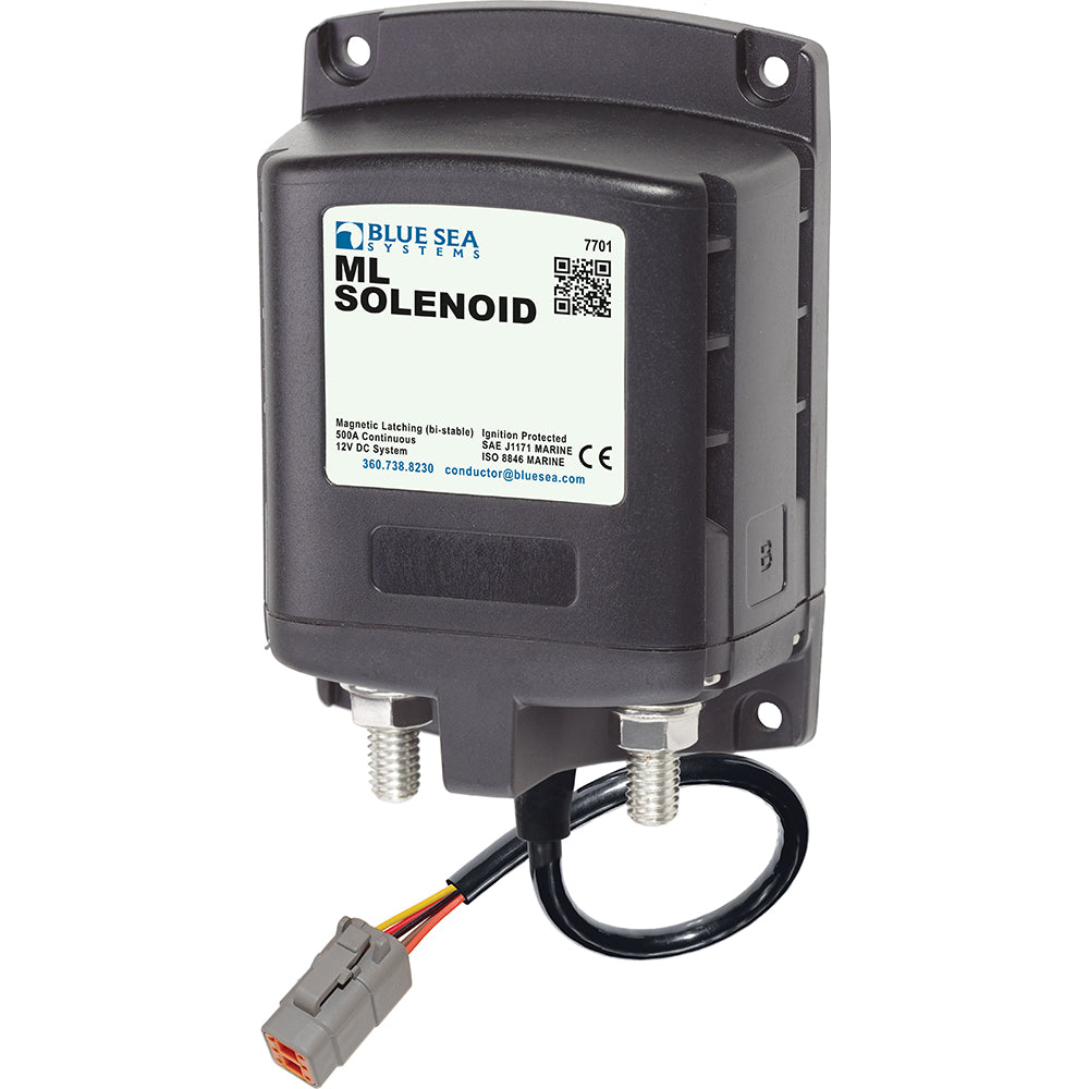 Blue Sea Systems 7701100 ML Solenoid 12V 500A with Deutsch Connector for Heavy-Duty Load Switching