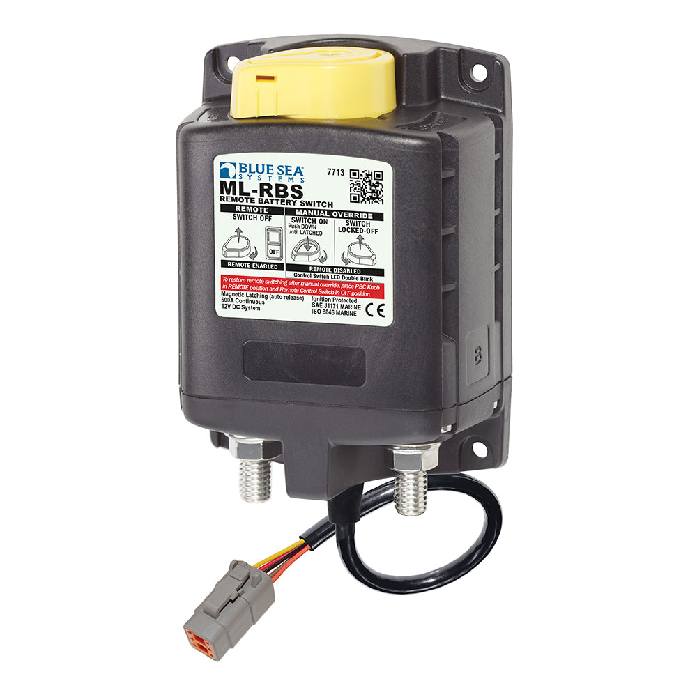 Blue Sea Systems 7713100 ML-RBS Remote Battery Switch with Manual Control and Deutsch Connector – 12V