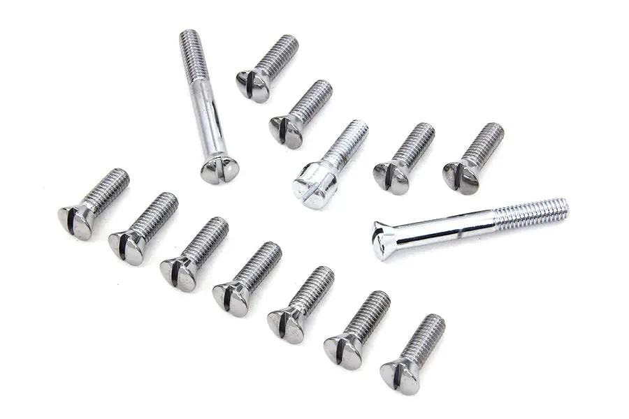 Colony Chrome Transmission Top Cover Screw Kit for Harley Davidson FL Models by Colony