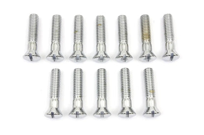 Colony Chrome Cam Cover Stock Slotted Screws for Harley Davidson EL & FL Models by Colony
