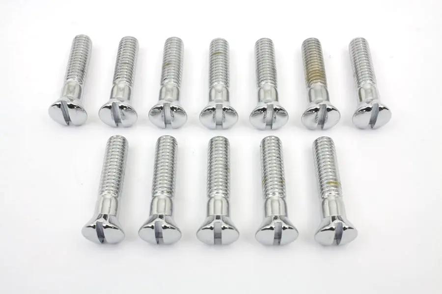 Colony Chrome Cam Cover Stock Slotted Screws for Harley Davidson EL & FL Models by Colony