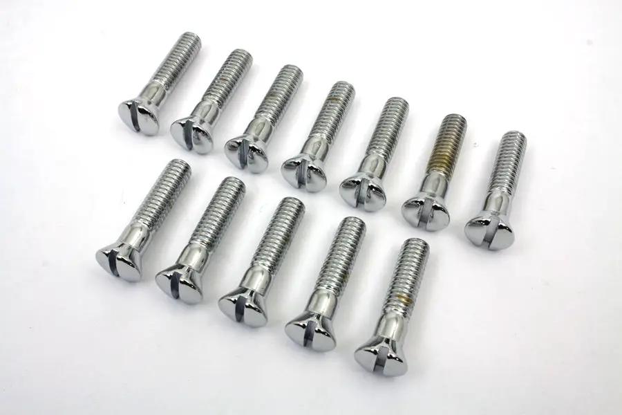 Colony Chrome Cam Cover Stock Slotted Screws for Harley Davidson EL & FL Models by Colony