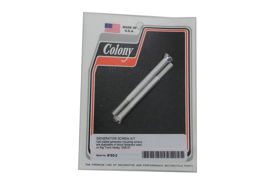 Colony Cadmium Generator Mounting Screws for Harley Davidson EL & FL Models by Colony