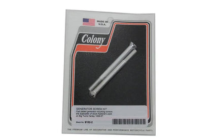 Colony Cadmium Generator Mounting Screws for Harley Davidson EL & FL Models by Colony