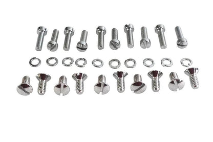 Colony Chrome Outer Primary Cover Screw Set for Harley Davidson EL & FL Models by Colony