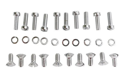 Colony Chrome Outer Primary Cover Screw Set for Harley Davidson EL & FL Models by Colony