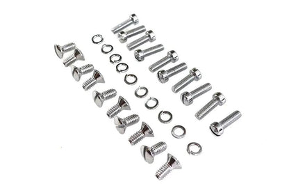 Colony Chrome Outer Primary Cover Screw Set for Harley Davidson EL & FL Models by Colony