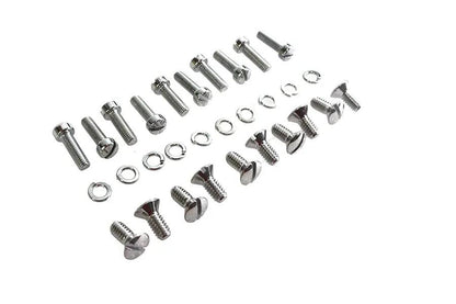 Colony Chrome Outer Primary Cover Screw Set for Harley Davidson EL & FL Models by Colony