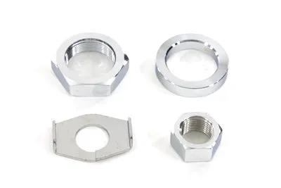V-Twin Chrome Rear Axle Nut and Lock Kit for Harley Davidson (Part #71147) by V-Twin