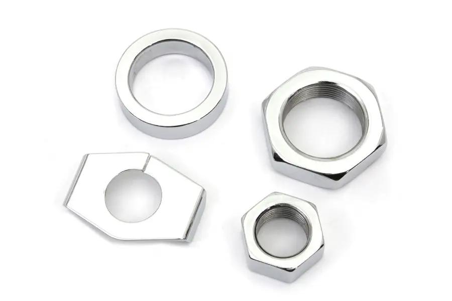 Colony Chrome Rear Axle Nut and Lock Kit for Harley Davidson 1936-1945 Big Twin Models by Colony