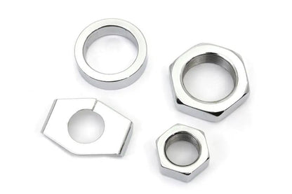 Colony Chrome Rear Axle Nut and Lock Kit for Harley Davidson 1936-1945 Big Twin Models by Colony