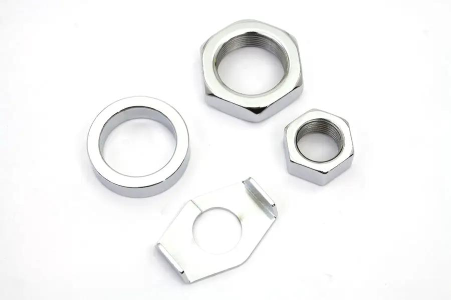 Colony Chrome Rear Axle Nut and Lock Kit for Harley Davidson 1936-1945 Big Twin Models by Colony