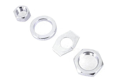 V-Twin Zinc Rear Axle Nut and Lock Kit for Harley Davidson EL and FL Models by V-Twin