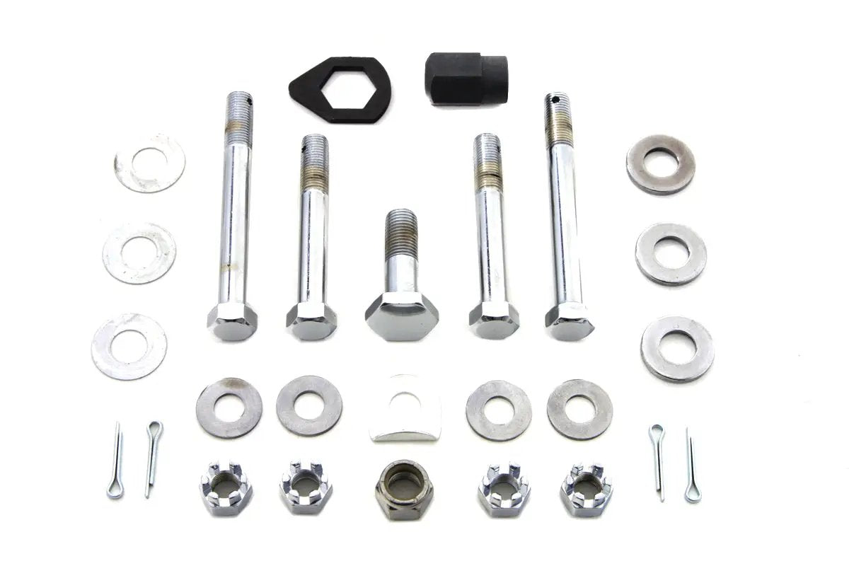 Colony Chrome Upper and Lower Motor Mount Bolt Kit for Harley Davidson EL and FL Models by Colony