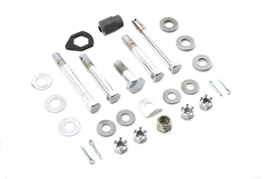Colony Chrome Upper and Lower Motor Mount Bolt Kit for Harley Davidson EL and FL Models by Colony