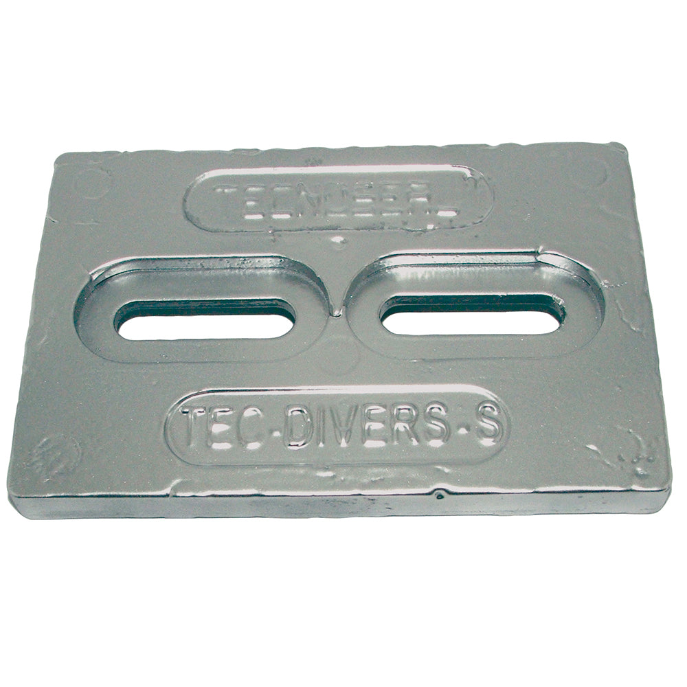 Tecnoseal Mini Zinc Plate Anode 6 x 4 x 1/2 inches for Marine Hull Protection