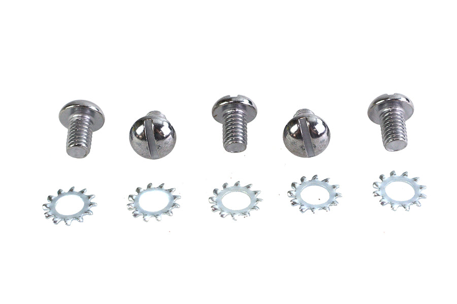Colony Chrome Wheel Hub Star Cover Screws for Harley Davidson EL and FL Models
