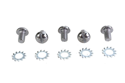 Colony Chrome Wheel Hub Star Cover Screws for Harley Davidson EL and FL Models