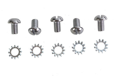Colony Chrome Wheel Hub Star Cover Screws for Harley Davidson EL and FL Models