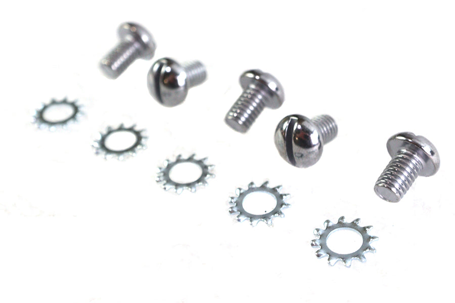 Colony Chrome Wheel Hub Star Cover Screws for Harley Davidson EL and FL Models