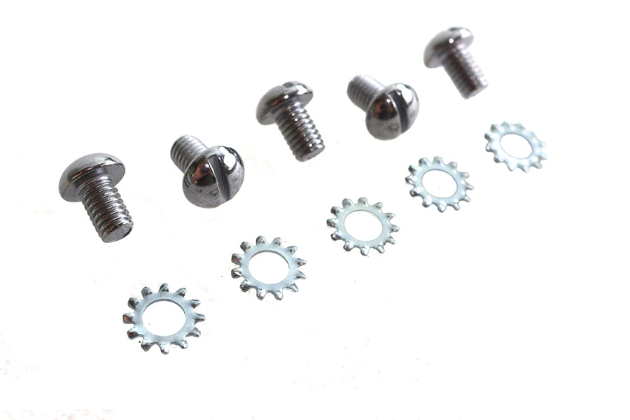 Colony Chrome Wheel Hub Star Cover Screws for Harley Davidson EL and FL Models