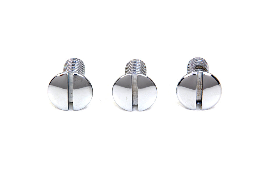 Colony Chrome Left Side Oval Head Screws - 5/16-24 UNF x 3/4 inch Thread for Harley Davidson EL & FL Models