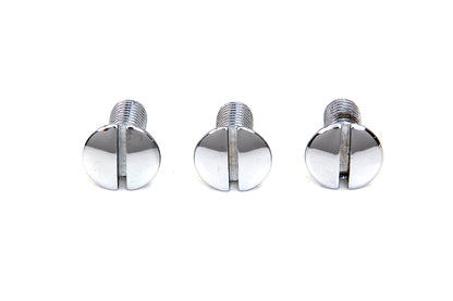 Colony Chrome Left Side Oval Head Screws - 5/16-24 UNF x 3/4 inch Thread for Harley Davidson EL & FL Models