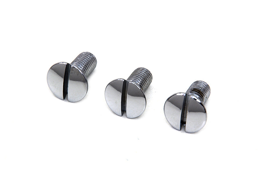 Colony Chrome Left Side Oval Head Screws - 5/16-24 UNF x 3/4 inch Thread for Harley Davidson EL & FL Models