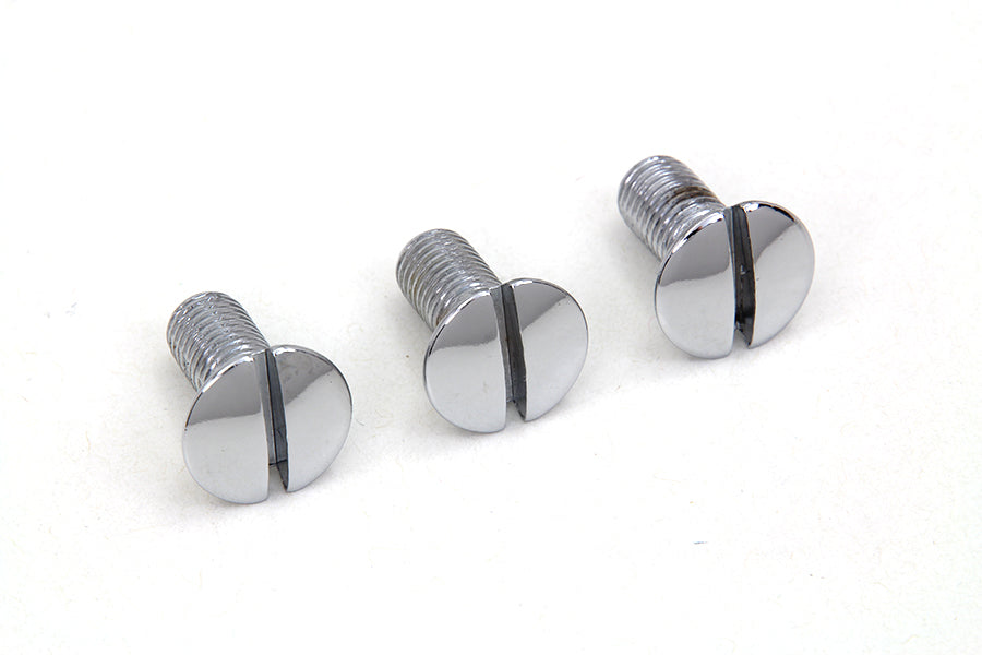 Colony Chrome Left Side Oval Head Screws - 5/16-24 UNF x 3/4 inch Thread for Harley Davidson EL & FL Models