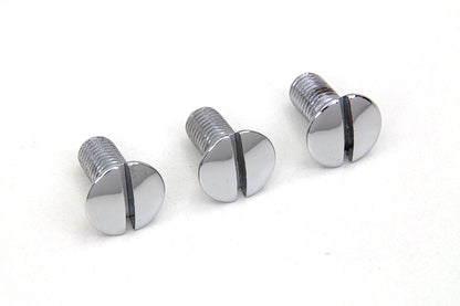 Colony Chrome Left Side Oval Head Screws - 5/16-24 UNF x 3/4 inch Thread for Harley Davidson EL & FL Models