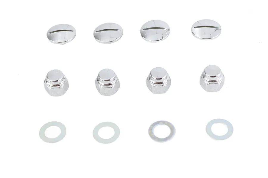 Colony Chrome Rocker Shaft End Cap Nut Slot Type for Harley Davidson FL and XL Models by Colony