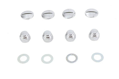 Colony Chrome Rocker Shaft End Cap Nut Slot Type for Harley Davidson FL and XL Models by Colony