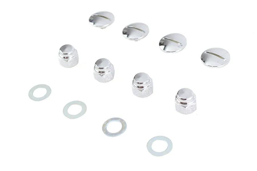 Colony Chrome Rocker Shaft End Cap Nut Slot Type for Harley Davidson FL and XL Models by Colony
