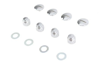Colony Chrome Rocker Shaft End Cap Nut Slot Type for Harley Davidson FL and XL Models by Colony