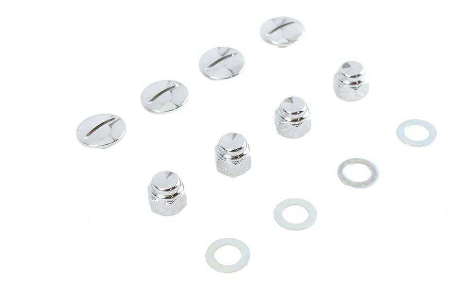 Colony Chrome Rocker Shaft End Cap Nut Slot Type for Harley Davidson FL and XL Models by Colony