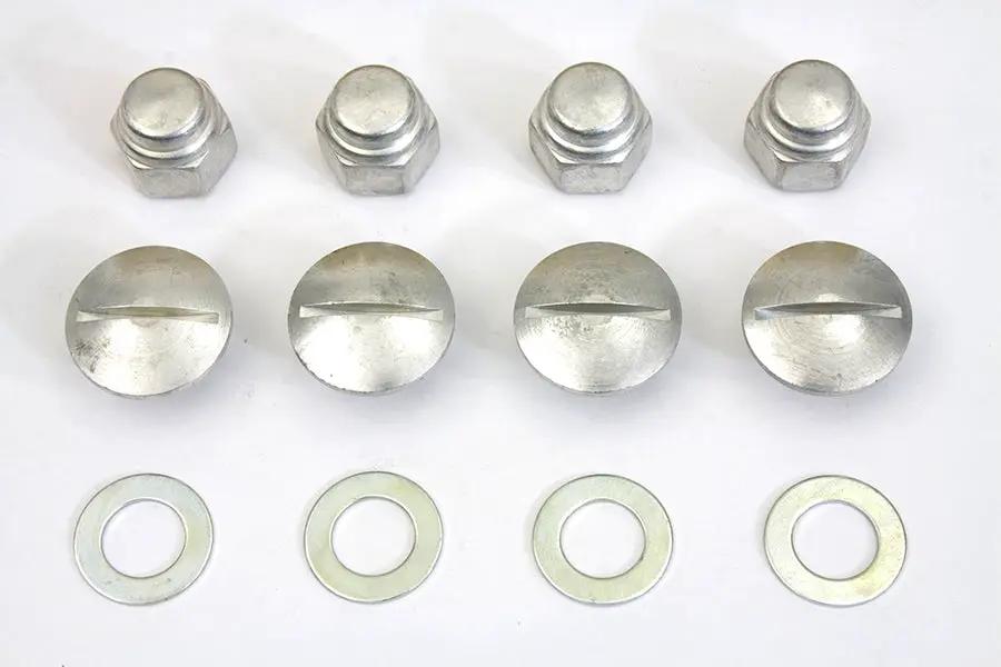 Colony Cadmium Rocker Shaft End Cap Nut Slot Type for Harley Davidson FL and XL Models by Colony