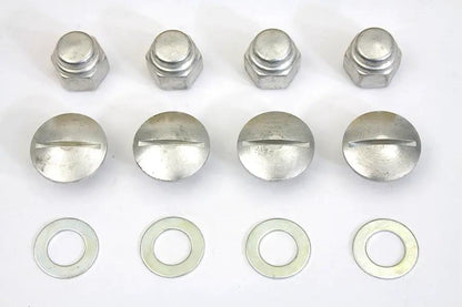 Colony Cadmium Rocker Shaft End Cap Nut Slot Type for Harley Davidson FL and XL Models by Colony