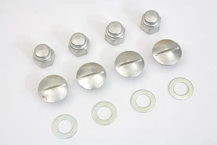 Colony Cadmium Rocker Shaft End Cap Nut Slot Type for Harley Davidson FL and XL Models by Colony