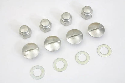 Colony Cadmium Rocker Shaft End Cap Nut Slot Type for Harley Davidson FL and XL Models by Colony