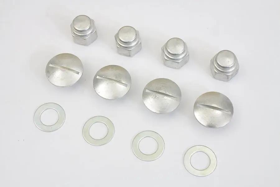 Colony Cadmium Rocker Shaft End Cap Nut Slot Type for Harley Davidson FL and XL Models by Colony