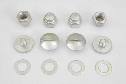 Colony Cadmium Rocker Shaft End Cap Nut Slot Type for Harley Davidson FL and XL Models by Colony