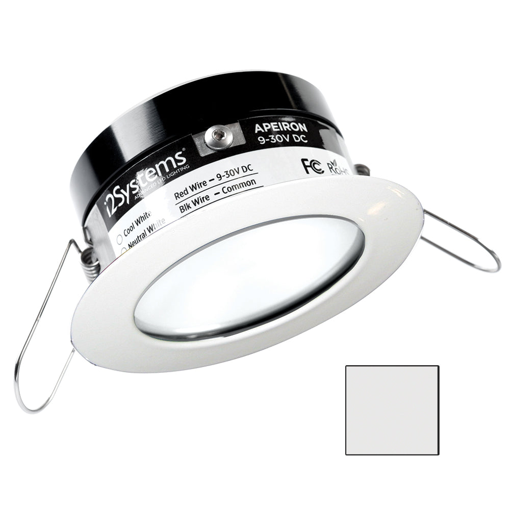 I2Systems Inc Apeiron PRO A503 3W Marine LED Downlight - Round Cool White with White Finish