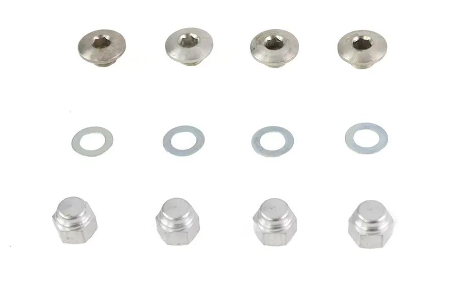 Colony Rocker Shaft End Plug and Cap Nut with Cadmium Finish for Harley Davidson FL Models by Colony