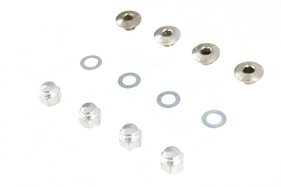 Colony Rocker Shaft End Plug and Cap Nut with Cadmium Finish for Harley Davidson FL Models by Colony